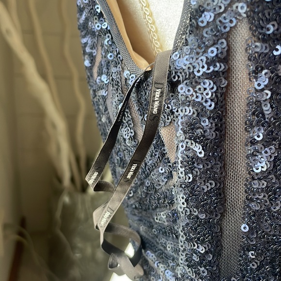 Navy Vera Wang sequence formal evening gown. Wore once - Picture 9 of 12